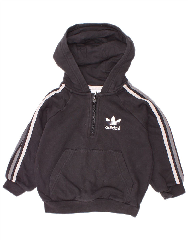 Adidas Jungen Kapuzenpullover 2–3 Jahre, schwarze Baumwolle
