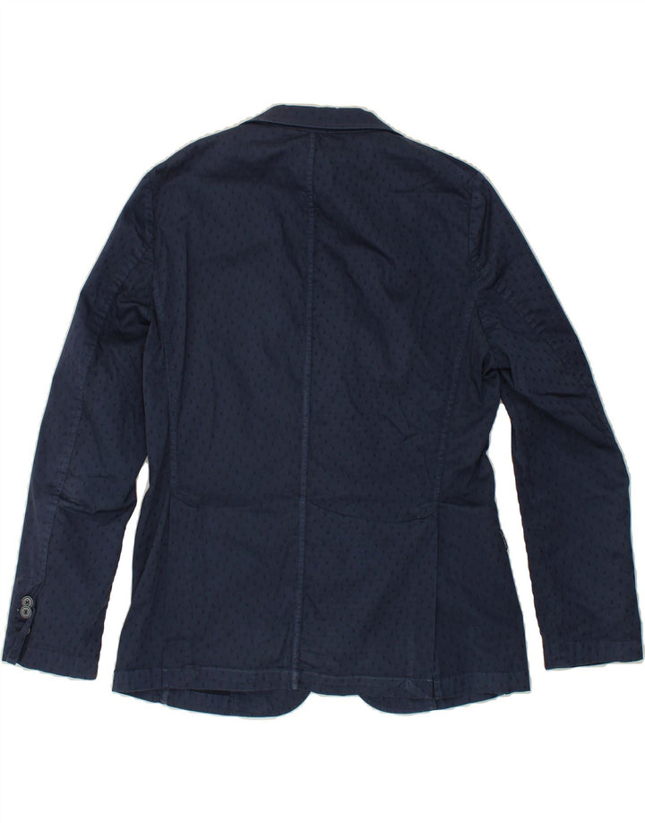 LIU JO Mens 2 Button Blazer Jacket UK 38 Medium Navy Blue Spotted Vintage Liu Jo and Second-Hand Liu Jo from Messina Hembry 