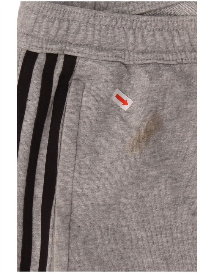 Adidas Herren-Trainingshose aus mittelgrauer Baumwolle