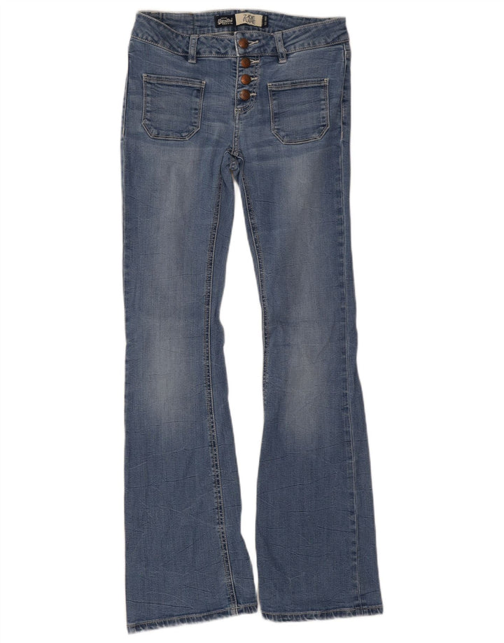 Superdry Damen Zadie Flared Jeans W26 L30 Blaues Lyocell