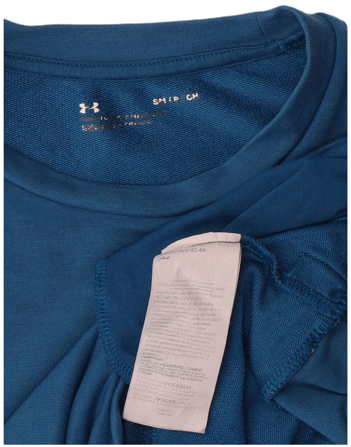 UNDER ARMOUR Womens Oversized Sweatshirt Jumper UK 10 Small Blue Polyester