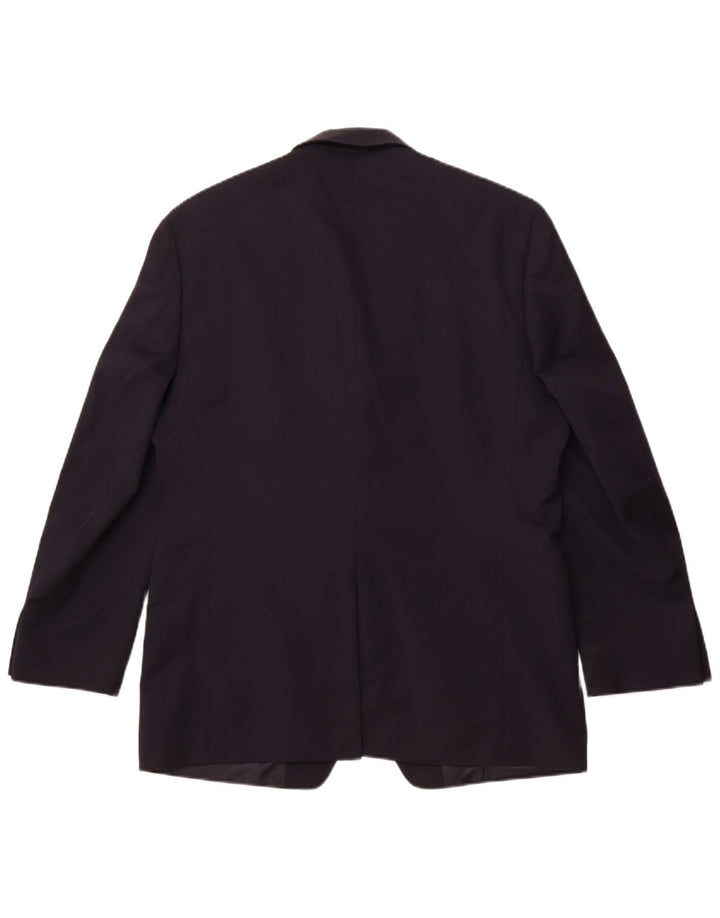 Chaps Herren Longline 2-Knopf-Blazerjacke UK 42 XL Marineblaue Wolle