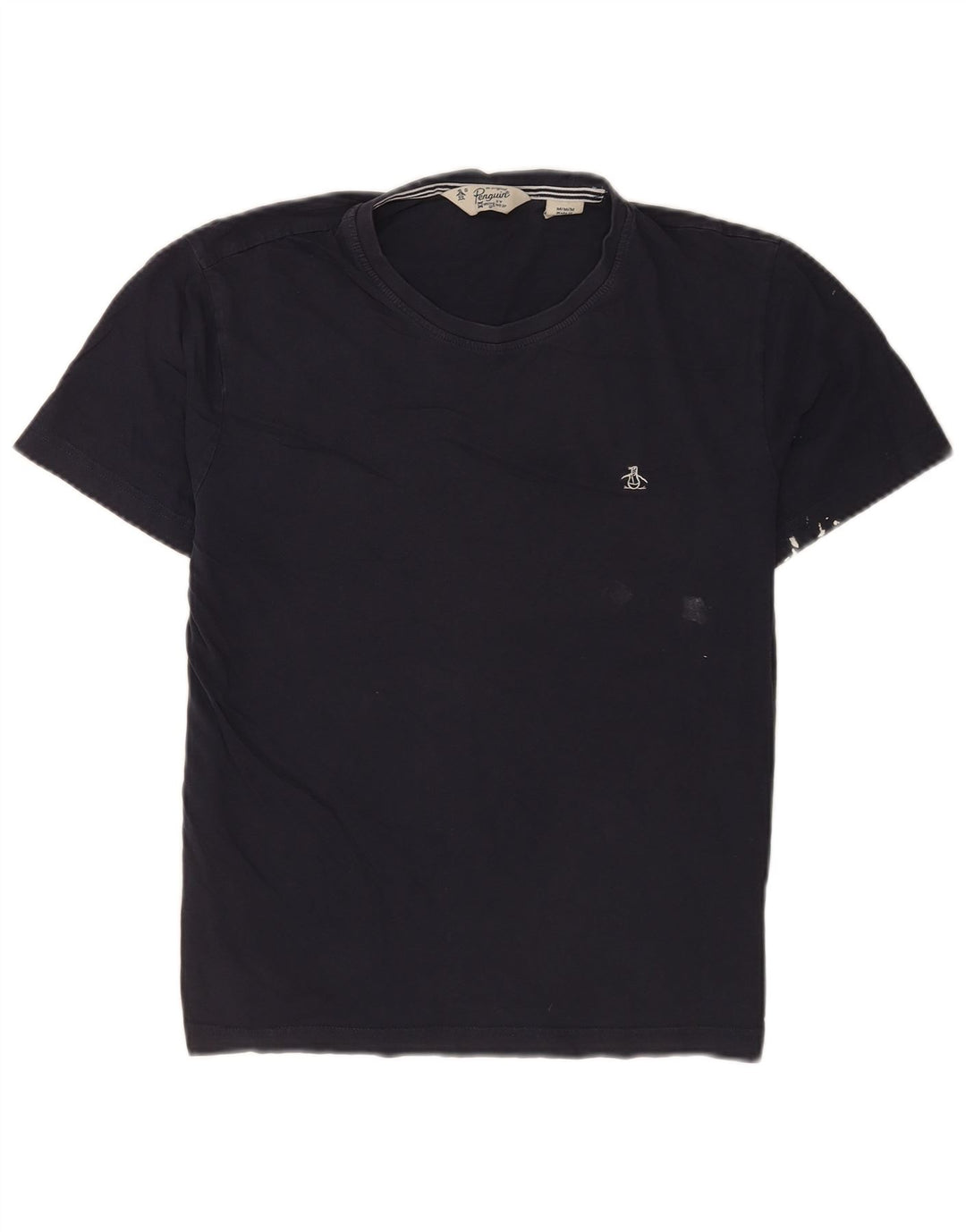 Penguin Kurzarm-T-Shirt für Herren in normaler Passform, mittelmarineblaue Baumwolle