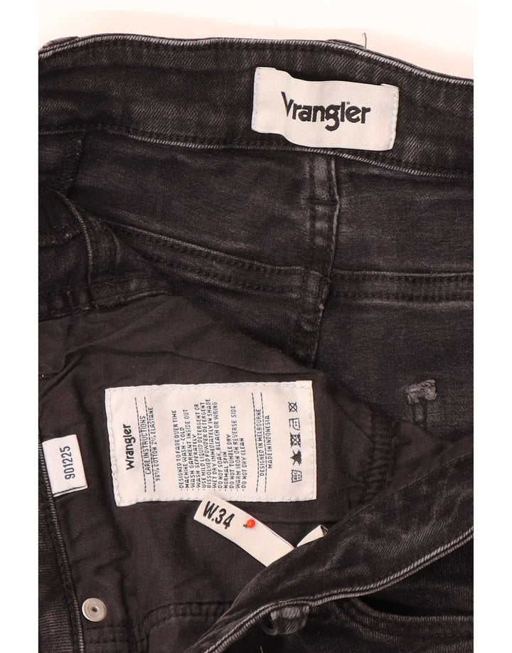 Wrangler Herren Skinny Jeans W34 L30 Graue Baumwolle