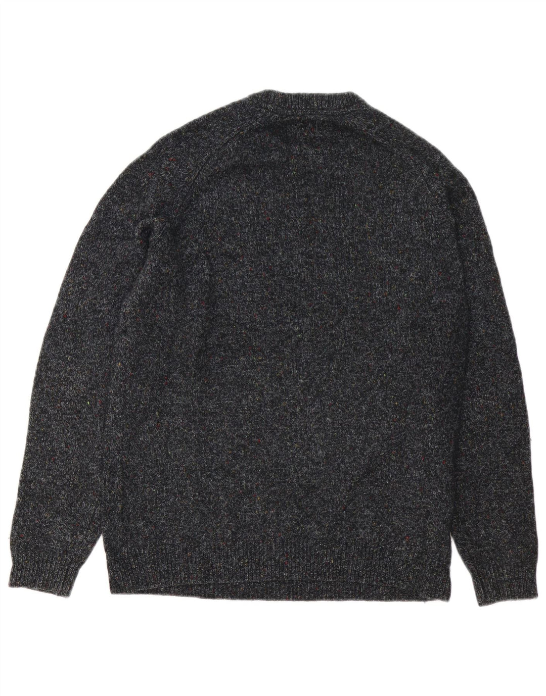 Superdry Herren-Pullover mit Rundhalsausschnitt, groß, grau gesprenkelte Wolle