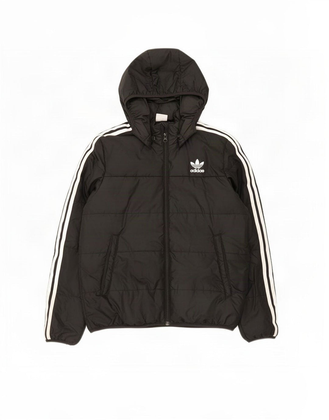 Adidas Jungen gepolsterte Kapuzenjacke 12–13 Jahre, schwarzes Polyester