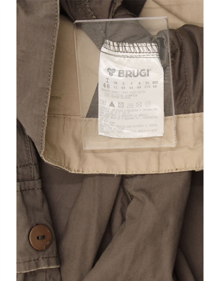 BRUGI Mens Straight Cargo Trousers IT 48 Medium W32 L33 Grey Cotton Vintage Brugi and Second-Hand Brugi from Messina Hembry 