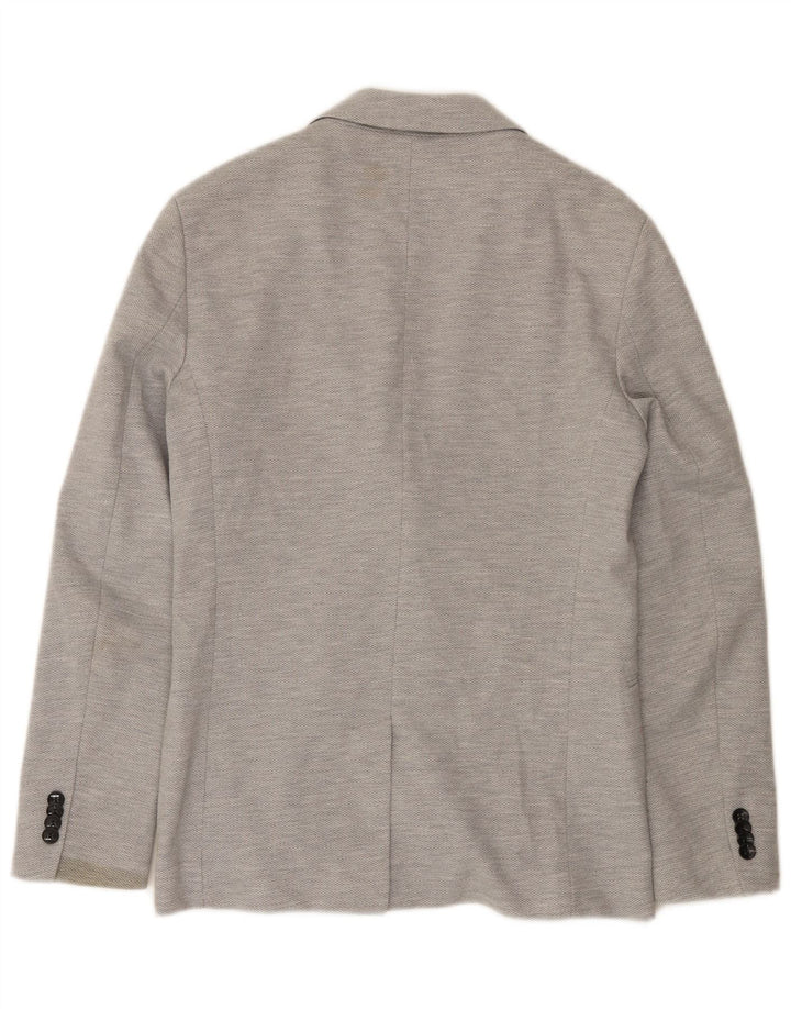 Zara Herren 2-Knopf-Blazerjacke UK 38 Mittelgrau