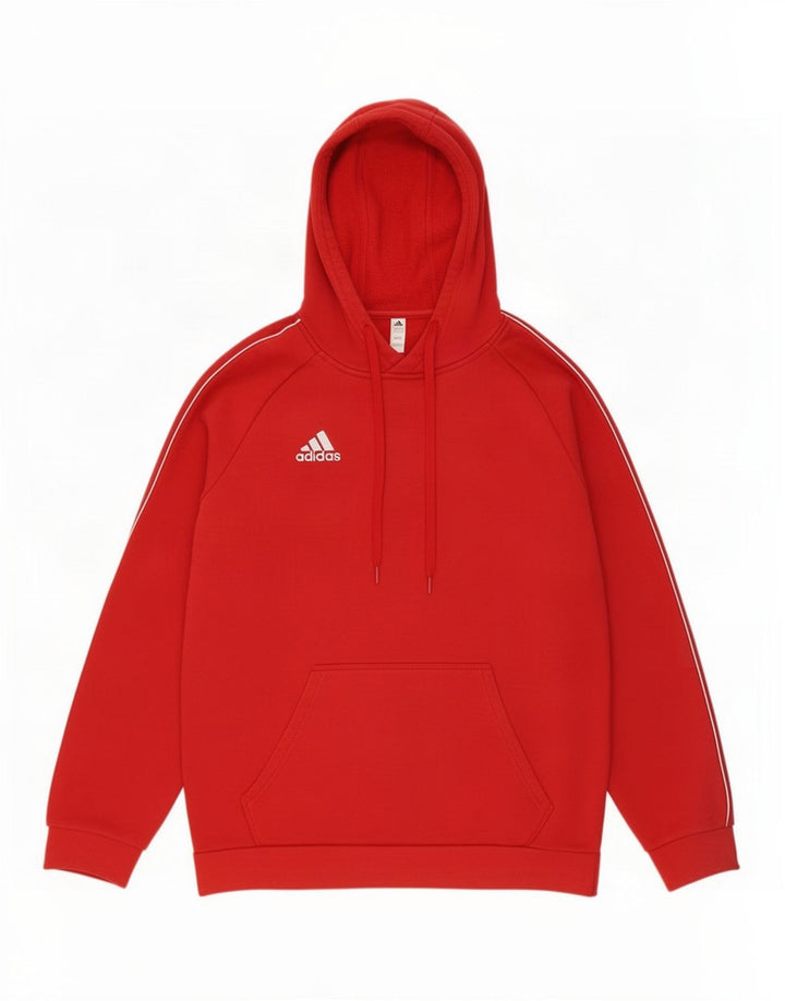 Adidas Herren Kapuzenpullover aus mittelroter Baumwolle
