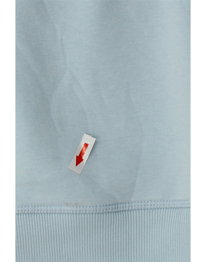Penguin Herren-Sweatshirt mit Reißverschluss am Hals, mittelblaue Baumwolle