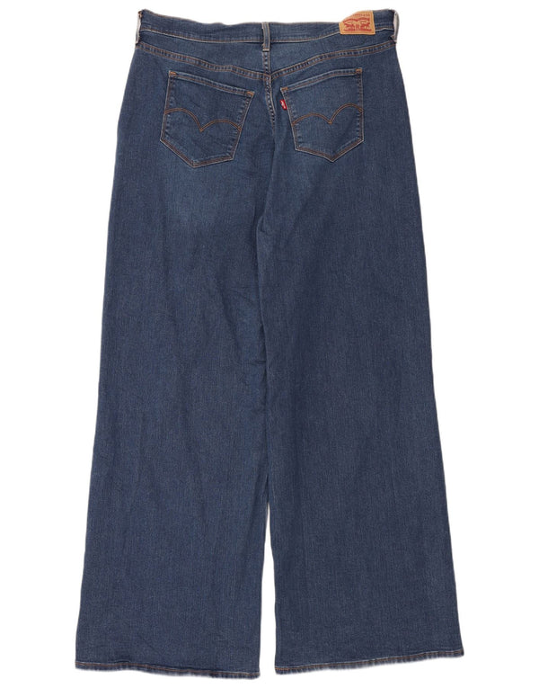 Levi's Damen 318 Shaping Jeans mit weitem Bein US 16 2XL W40 L34 Blaue Baumwolle