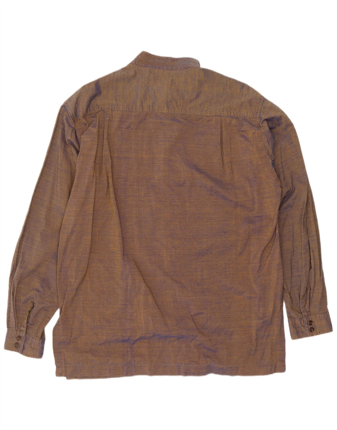 Vintage Herrenhemd mittelbraune Baumwolle