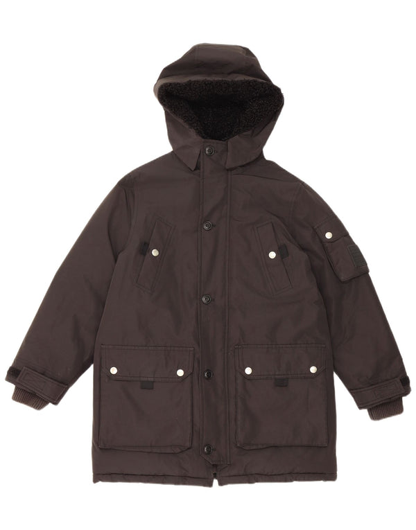 Diesel Damen-Parka mit Kapuze, UK 10, Größe S, Schwarz, Polyester