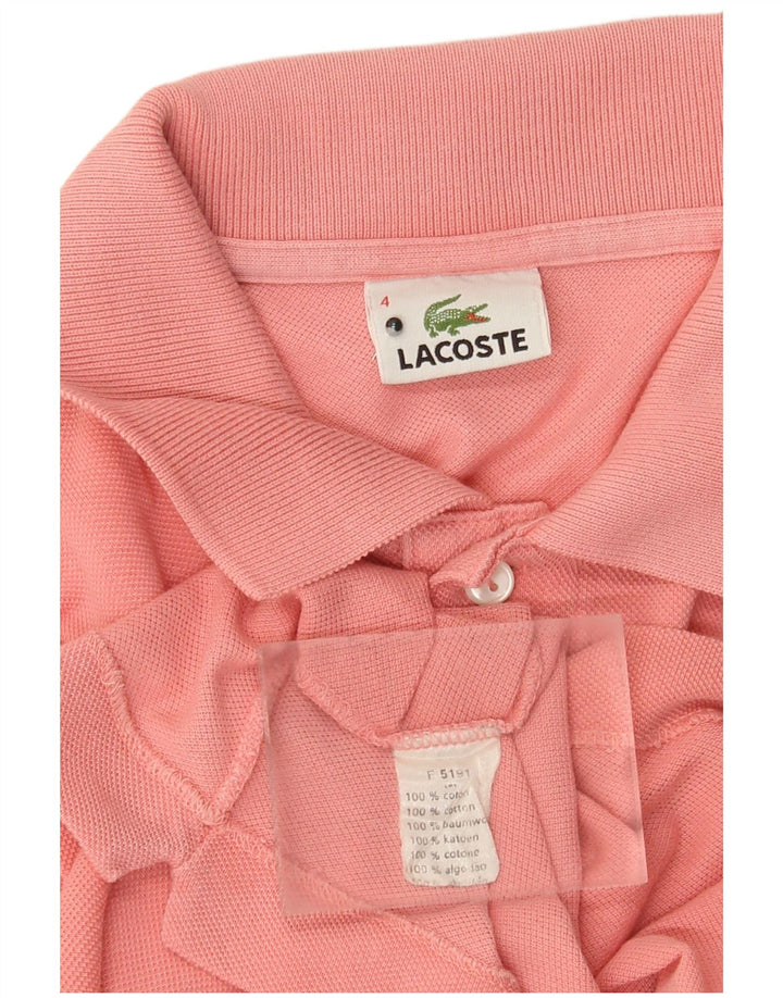 Lacoste Herren-Poloshirt, Größe 4, mittelrosa, Baumwolle