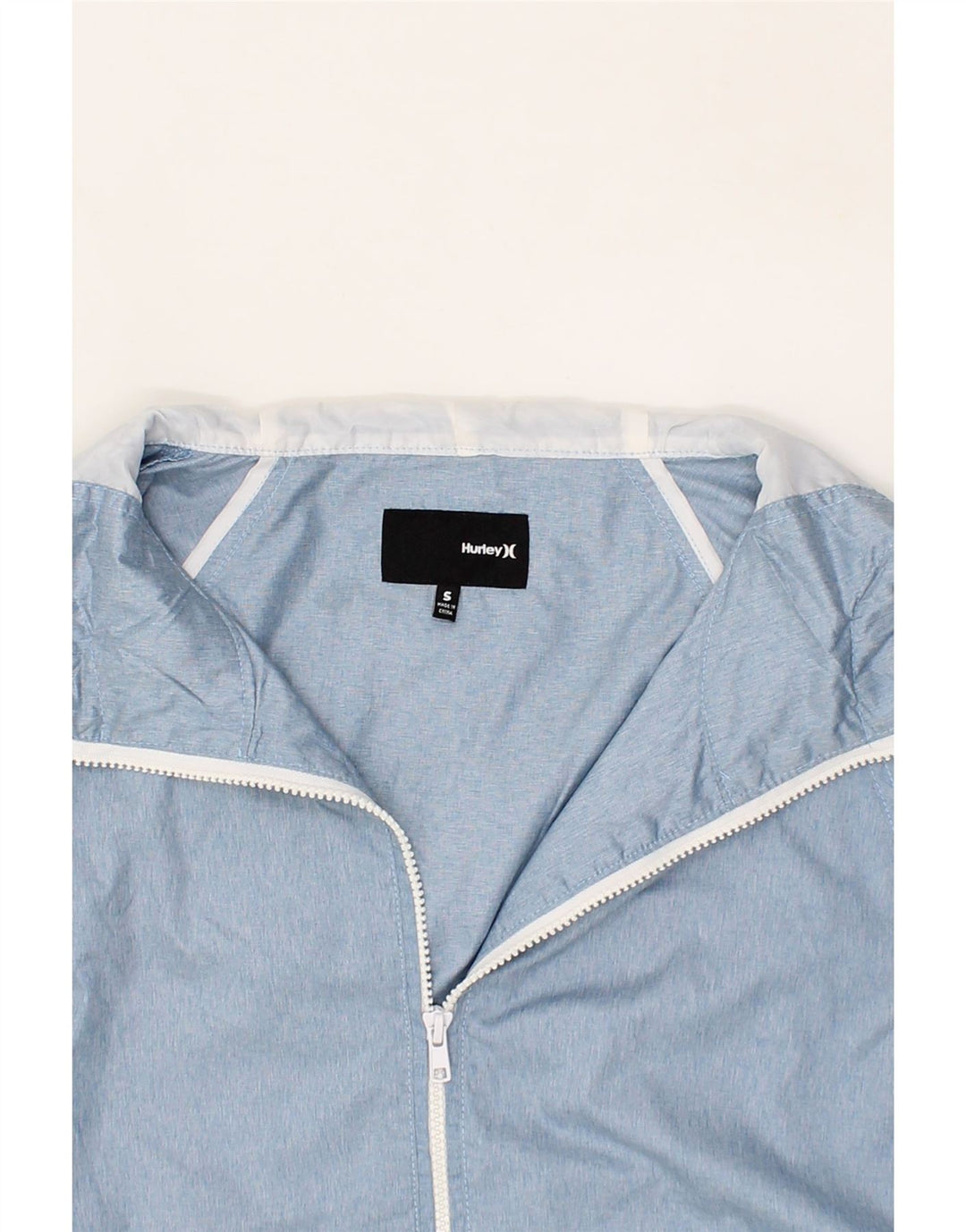 HURLEY Womens Oversized Zip Hoodie Sweater UK 10 Small Blue Polyester Vintage Hurley and Second-Hand Hurley from Messina Hembry 