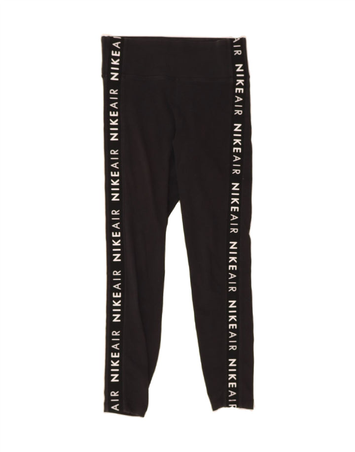 NIKE Womens Graphic Leggings UK 10 Small  Black Cotton Vintage Nike and Second-Hand Nike from Messina Hembry 