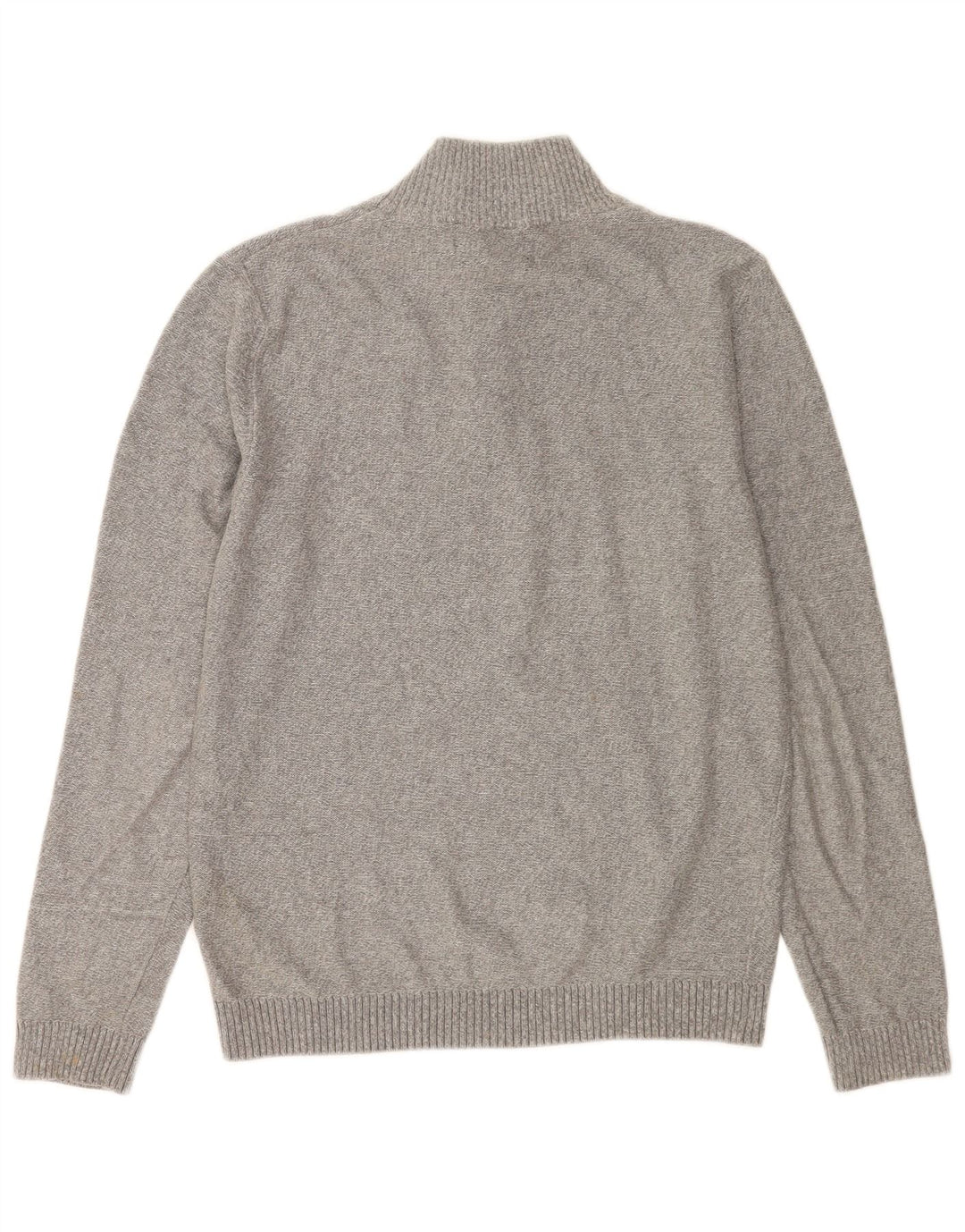 Jack & Jones Herren-Pullover mit Reißverschluss am Hals, Größe S, graue Baumwolle