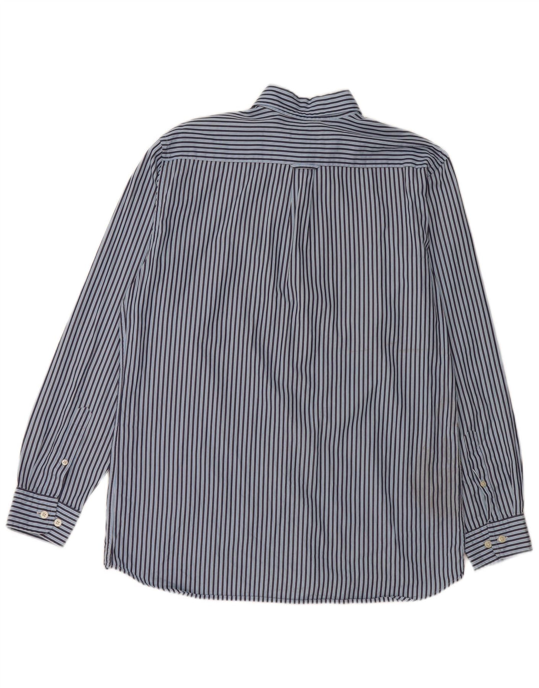 Gant Herren-Hemd mit normaler Passform, mittelblaue Nadelstreifen-Baumwolle
