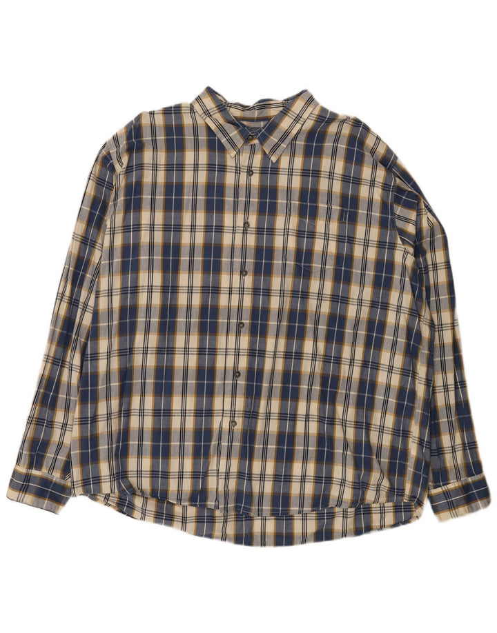 Wrangler Herrenhemd 3XL Marineblau kariert Baumwolle