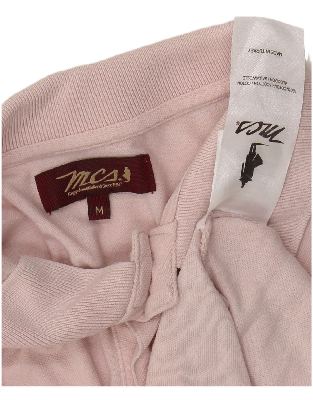 MARLBORO CLASSICS Herren-Poloshirt aus mittelrosa Baumwolle