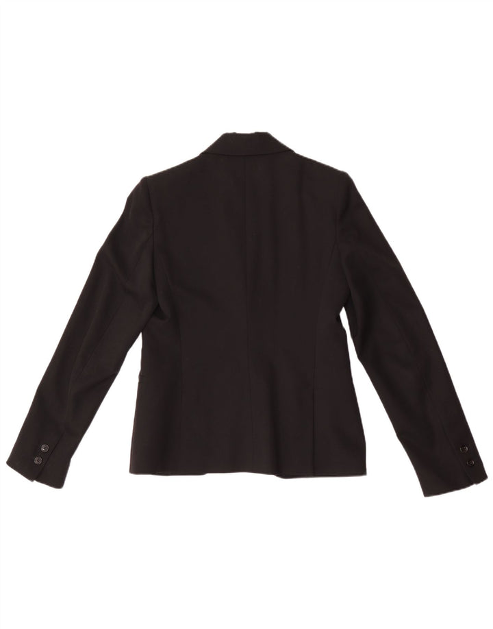 New York Industrie Damen-Blazerjacke mit 1 Knopf, EU 40, mittelschwarze Wolle
