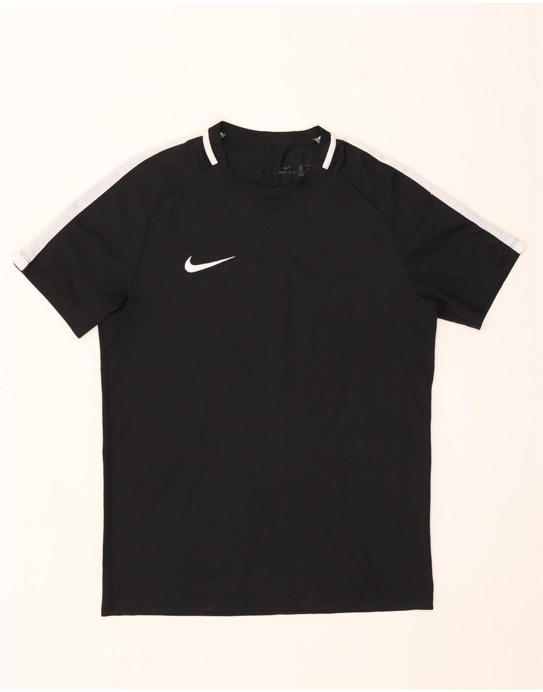 Nike Herren Dri Fit T-Shirt Top Mittelschwarzes Colourblock-Polyester