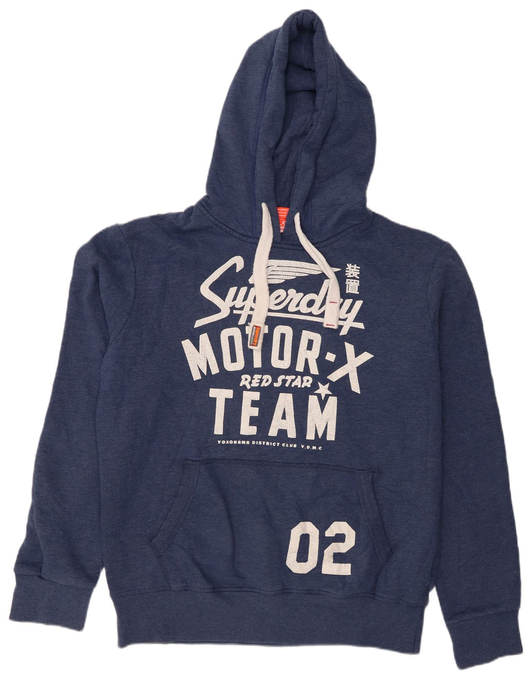 Superdry Herren Grafik-Hoodie-Pullover XL aus marineblauer Baumwolle