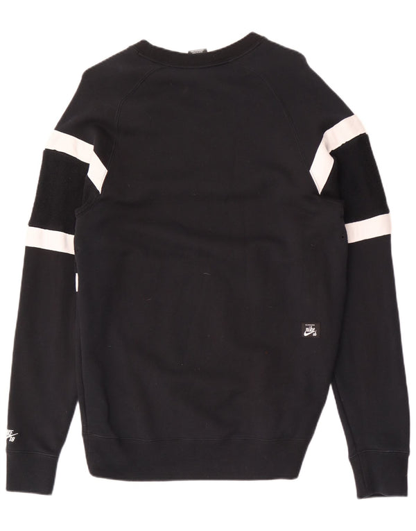 Nike Mens Sweatshirt Jumper Medium Black Colourblock Cotton