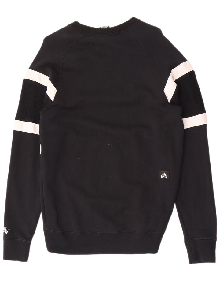 Nike Herren-Sweatshirt-Pullover, mittelschwarz, Colourblock-Baumwolle