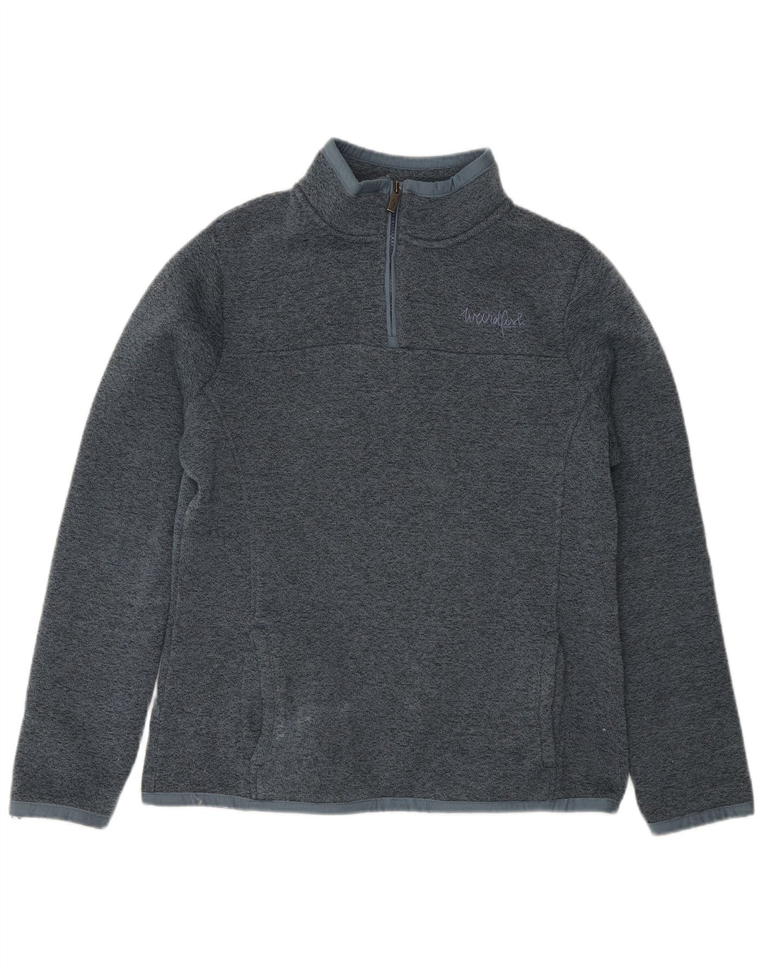 Weird Fish Damen-Sweatshirt mit Reißverschluss am Hals, UK 12, mittelgrau, Polyester