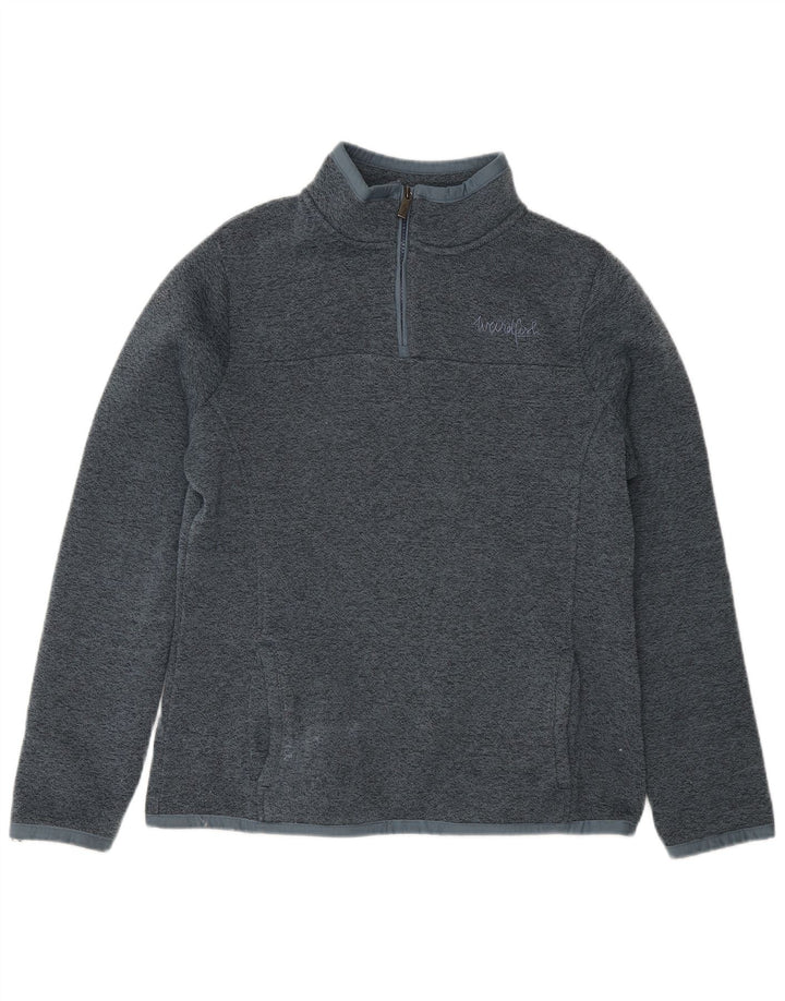 Weird Fish Damen-Sweatshirt mit Reißverschluss am Hals, UK 12, mittelgrau, Polyester
