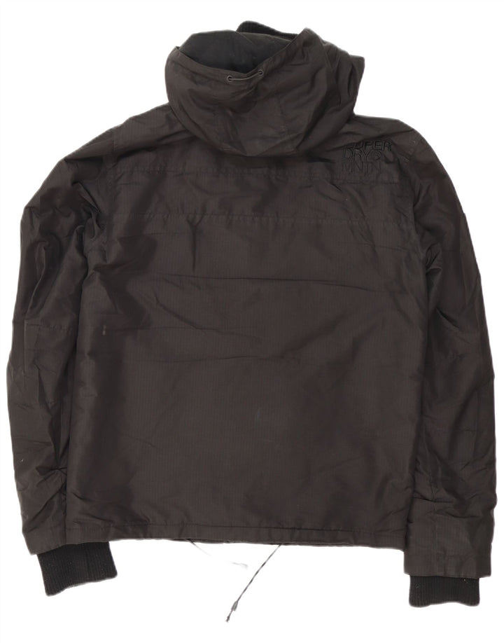 Superdry Herren-Windbreakerjacke mit Kapuze, UK 36, Größe S, Schwarz, Polyester