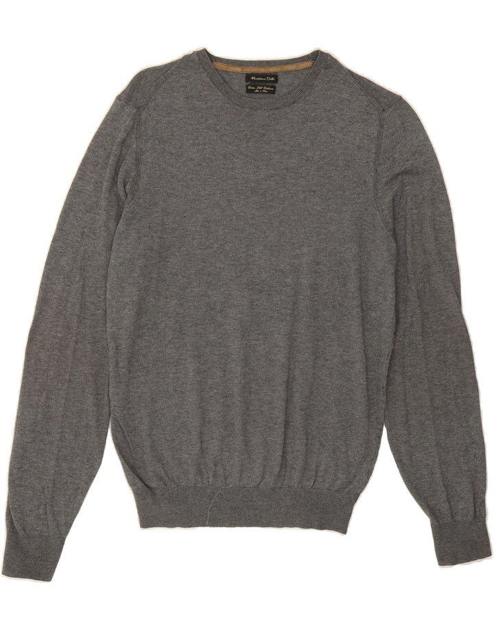 MASSIMO DUTTI Mens Boat Neck Jumper Sweater Small Grey Vintage Massimo Dutti and Second-Hand Massimo Dutti from Messina Hembry 