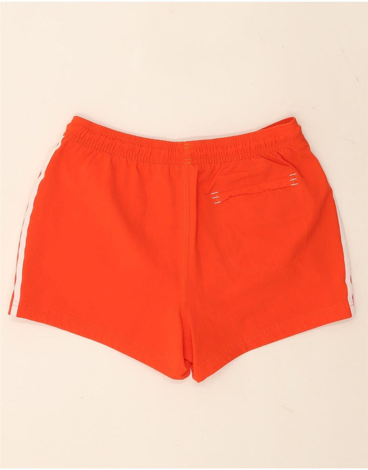 Adidas Damen Sportshorts UK 12 Medium Orange Nylon