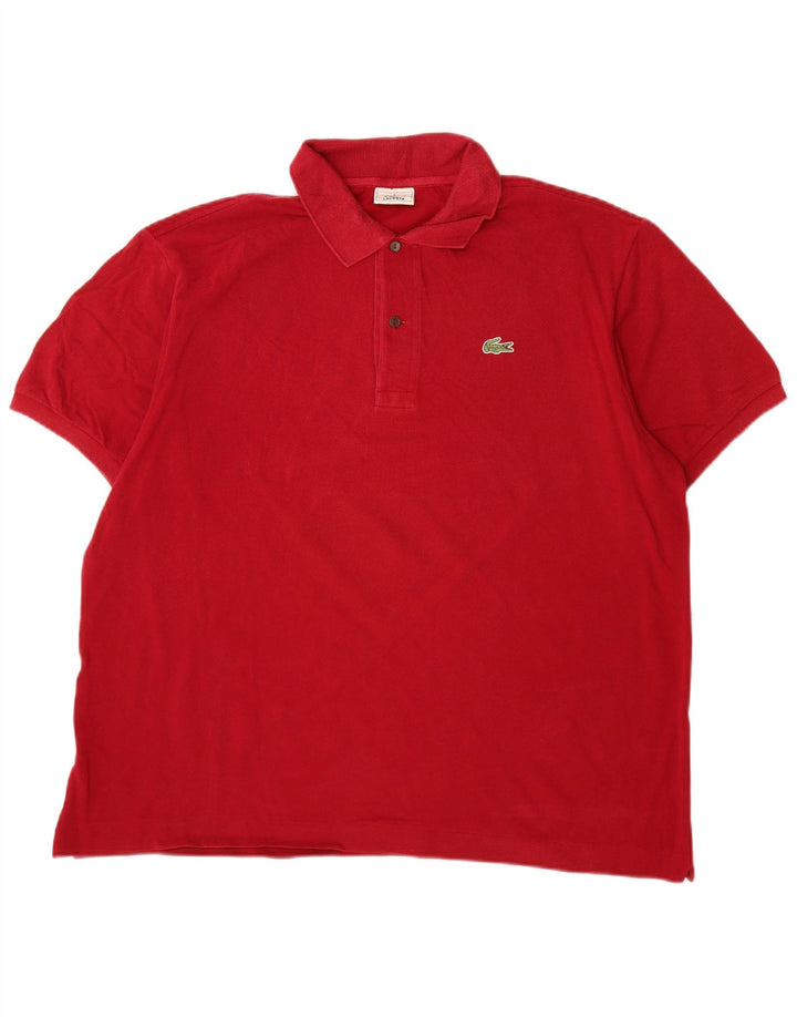 Lacoste Herren-Poloshirt, Größe 6 XL, rote Baumwolle