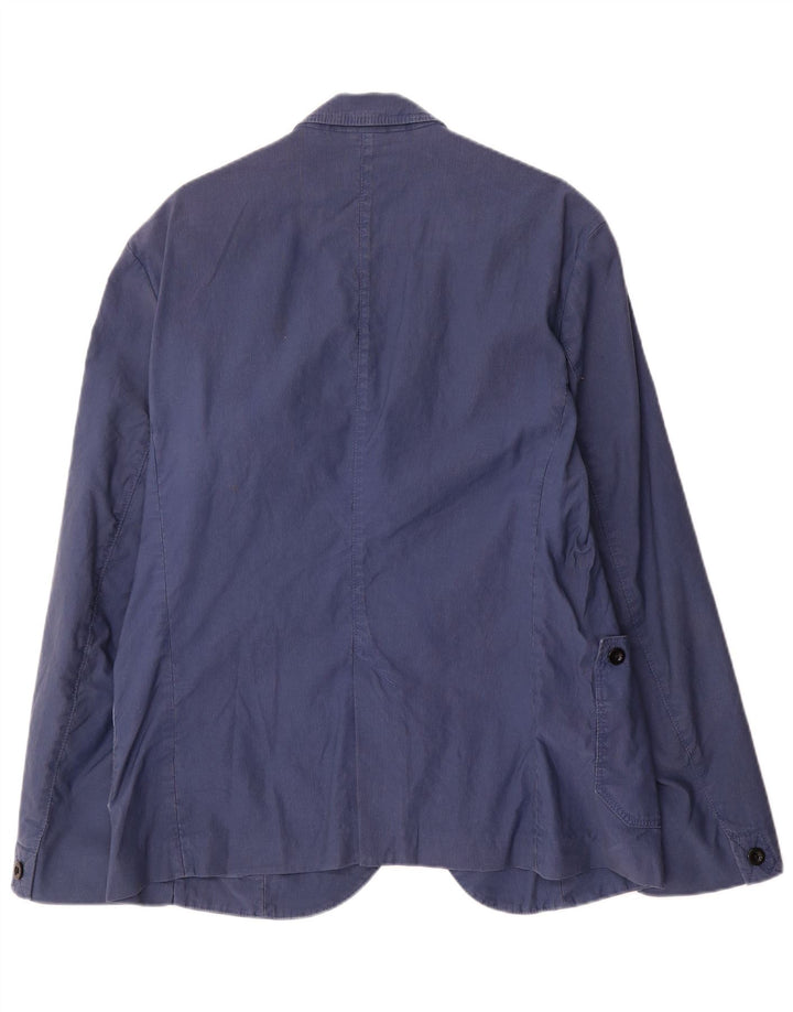 Hugo Boss Herren-Blazer mit 3 Knöpfen, EU 52, XL, blaue Baumwolle