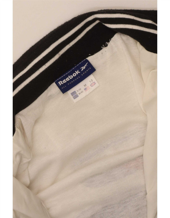 Reebok Damen-Trainingsanzug-Top-Jacke, UK 12, Mittelweiß, Farbblock