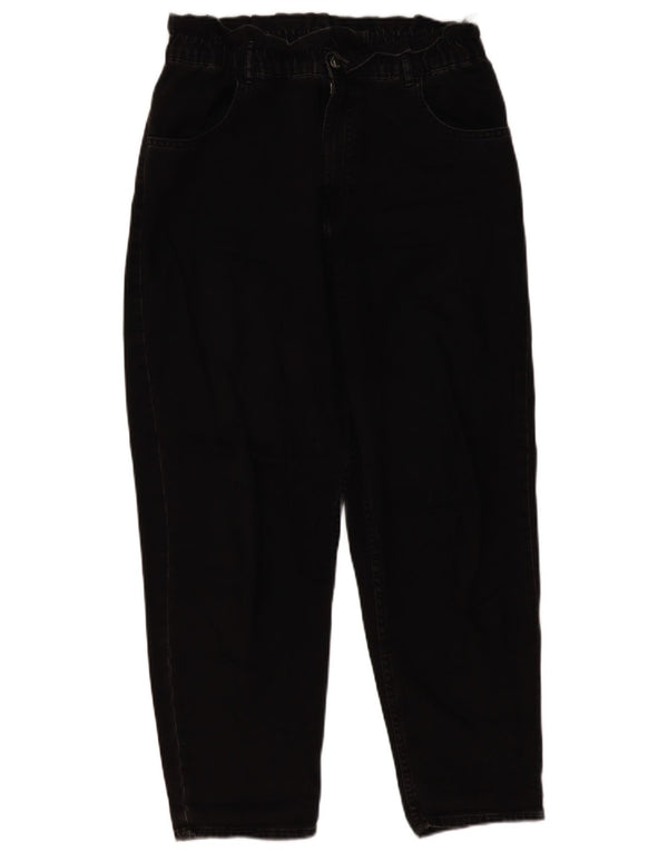 Zara Damen High Waist Tapered Jeans Medium W28 L27 Schwarz