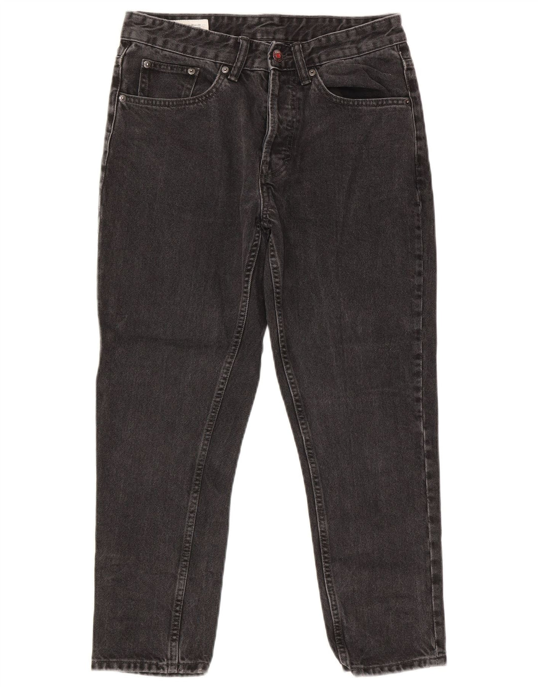 Zara Herren Straight Jeans EU 38 Small W30 L25 Graue Baumwolle