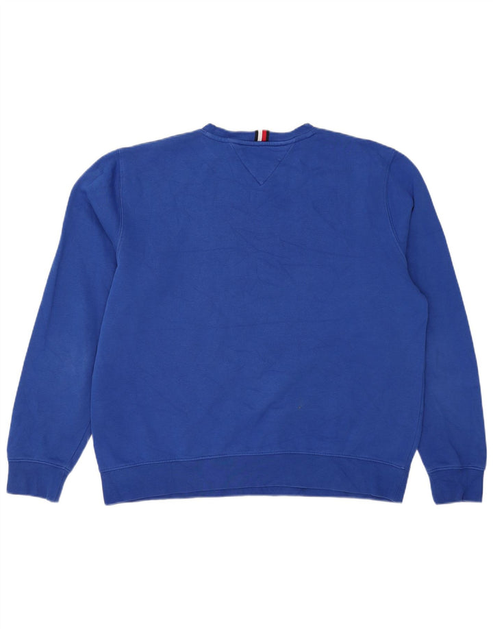 Tommy Hilfiger Herren Grafik-Sweatshirt-Pullover XL, blaue Baumwolle