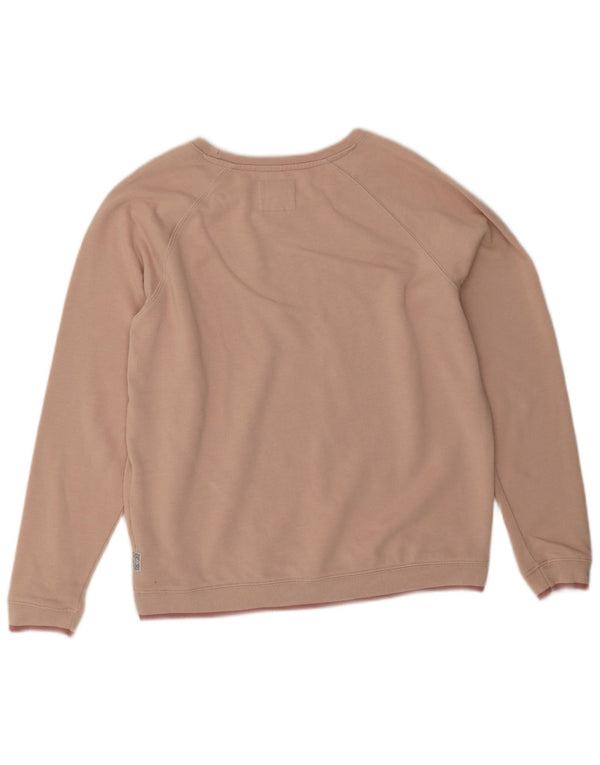 Fat Face Damen-Sweatshirt-Pullover UK 14 Mittelrosa Polyester