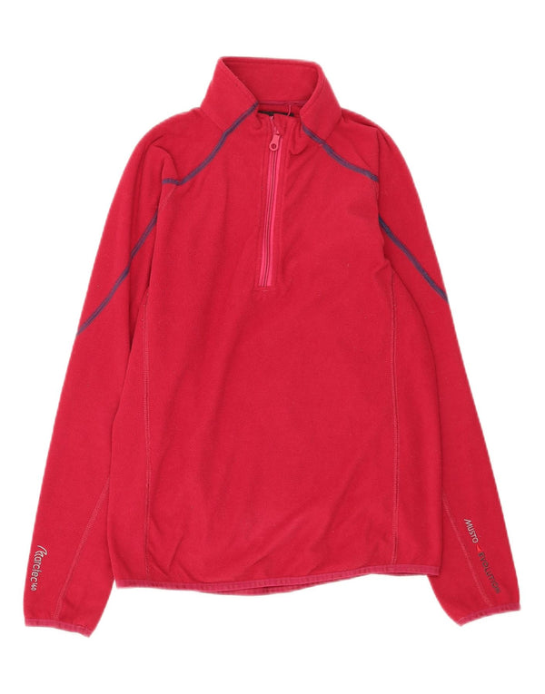 Musto Damen-Fleecepullover mit Reißverschluss am Hals, UK 12, Mittelrosa, Polyester