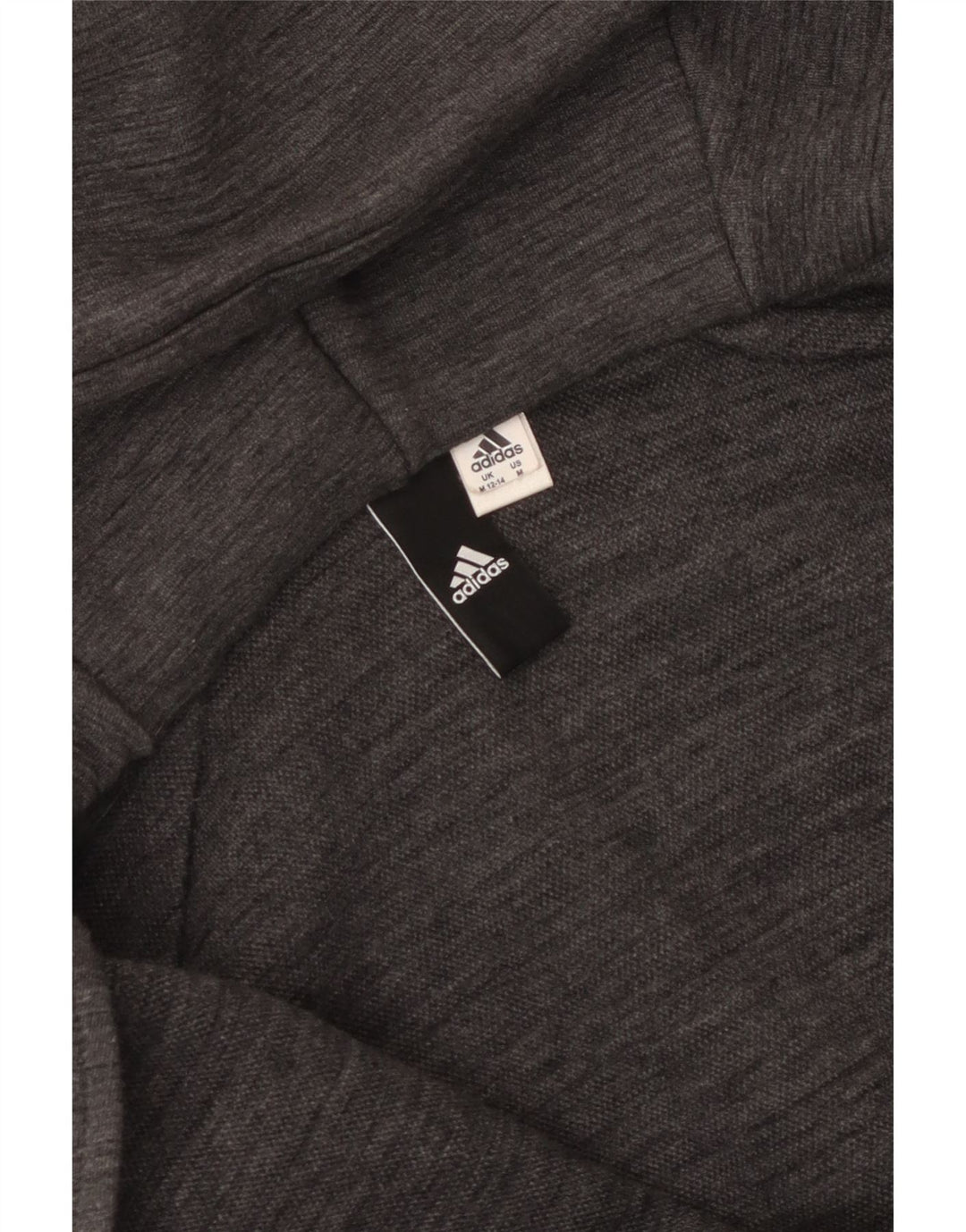 Adidas Damen Zip Hoodie Pullover UK 12/14 Mittelgrauer Nadelstreifen