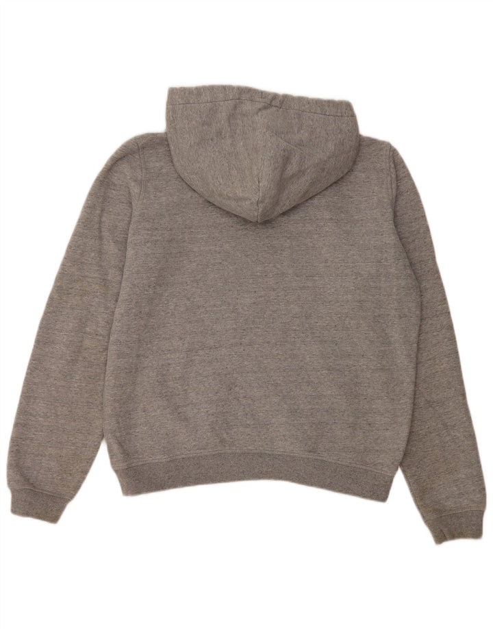JACK WILLS Damen Übergroßer Kapuzenpullover UK 10 Small Graue Baumwolle