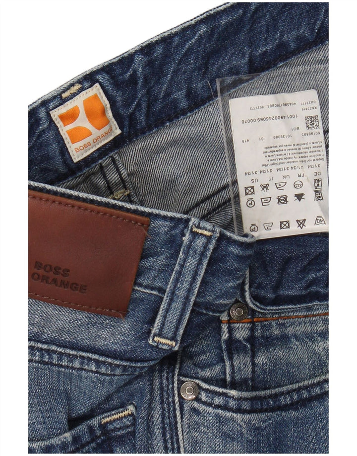 Hugo Boss Herren Straight Jeans W31 L34 Blaue Baumwolle