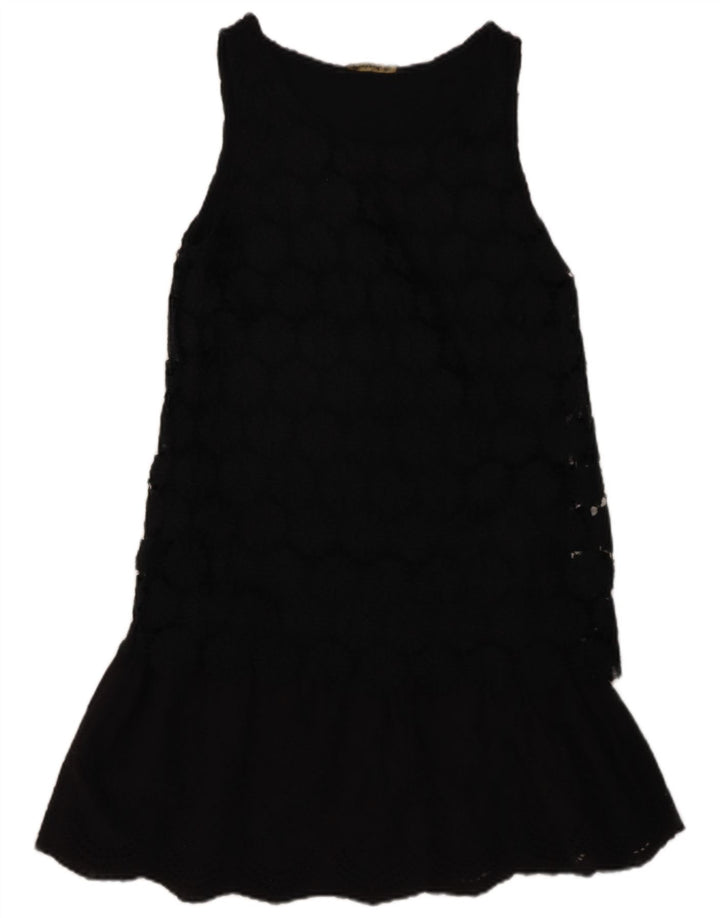 DESIGUAL Womens Sleeveless Shift Dress EU 40 Medium Black Polyester