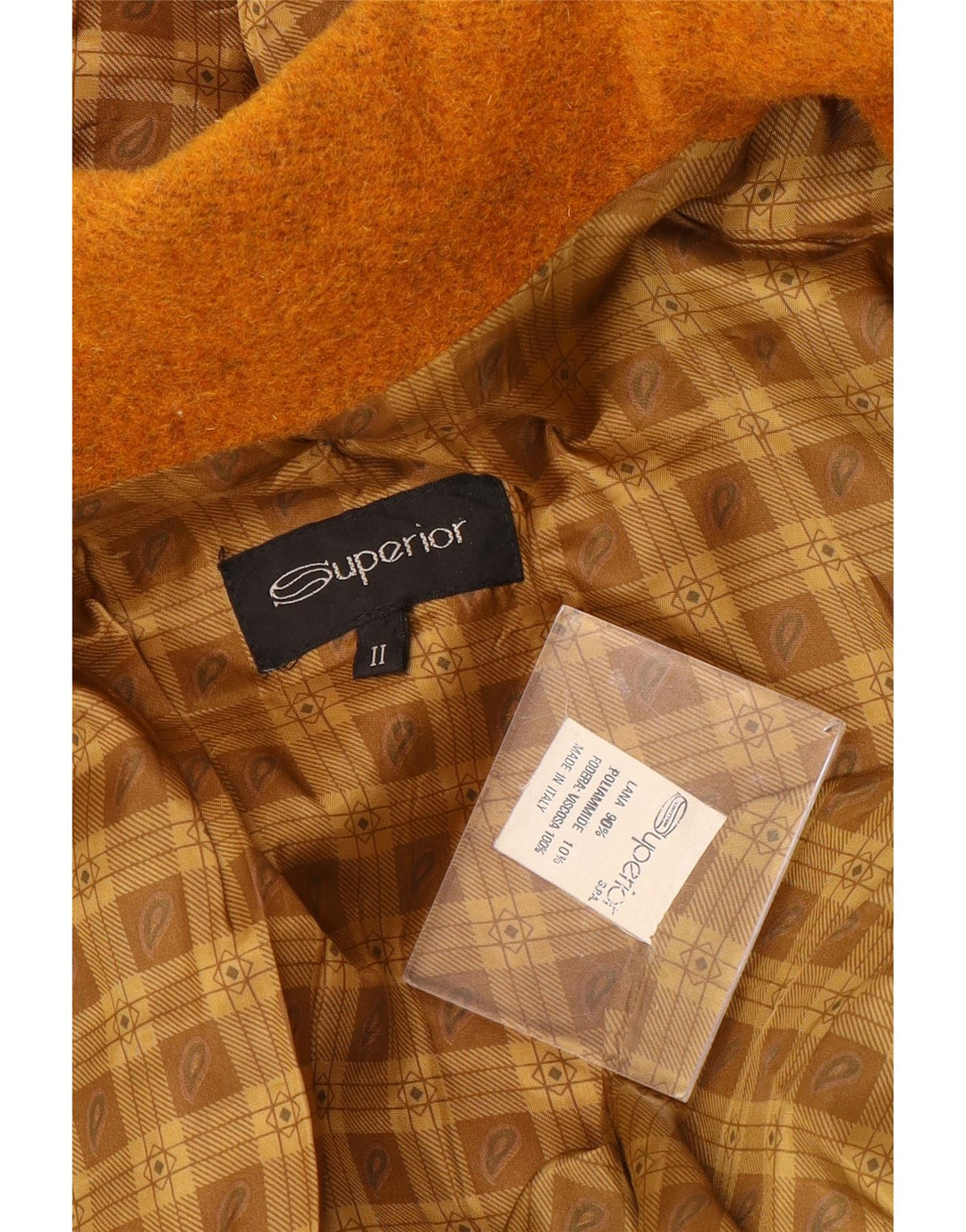 SUPERIOR Damen Dufflecoat mit Kapuze UK 18 XL Orange Wolle