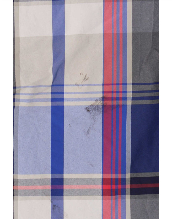 Chaps Herren-Kurzarmhemd, groß, blau kariert, Polyester