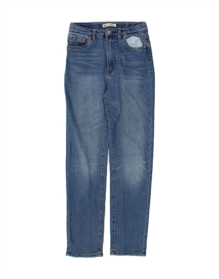 LEVI'S Boys Ribcage Straight Jeans 11-12 Years W26 L29 Blue Vintage Levi's and Second-Hand Levi's from Messina Hembry 
