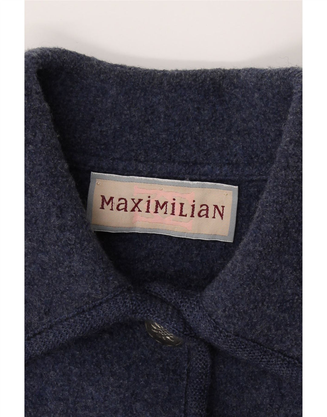 MAXI MILIAN Womens Overcoat UK 18 XL Navy Blue Vintage Maxi Milian and Second-Hand Maxi Milian from Messina Hembry 